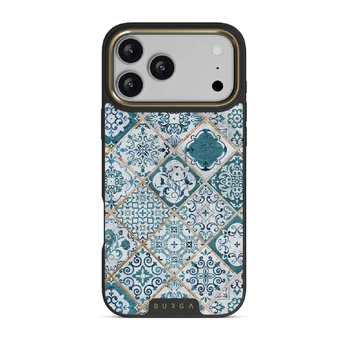 Tropical Oasis - Ornament iPhone 17 Pro Max Case, Elite Dark (MagSafe) / Gold
