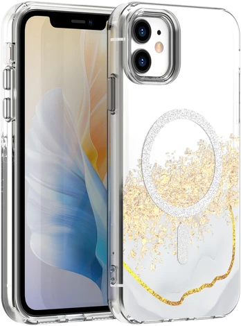 Dėklas Telforceone Epoxy Mag case for iPhone 11 baltas