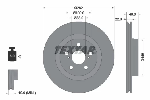 TEXTAR 92333503 Brake Disc