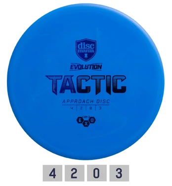 DISCMANIA SOFT EXO TACTIC Evolution Midrange Driver Blue Diskgolfo diskas