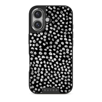 Night Sky - Dotted iPhone 16 Case, Elite Dark (MagSafe) / Silver