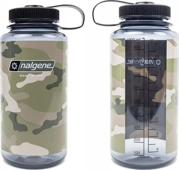 Nalgene plačiakaklis butelis 1 l pilkai juodas