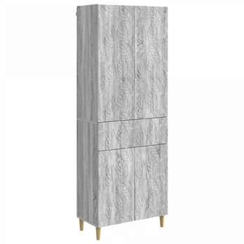 Spintelė 2 pcs Pilka Sonoma Apdirbta mediena