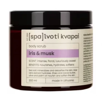 Spalvoti Kvapai Body Scrub Kūno šveitiklis, Iris&Musk