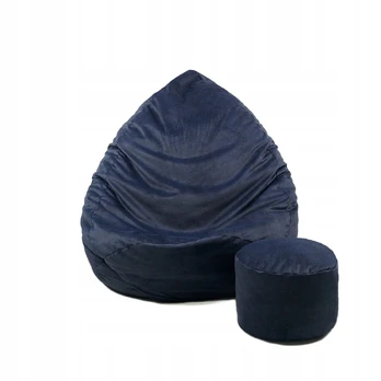 Sėdmaišis su pufu Sako Mega Premium Cloud Velour XL, juoda sp.
