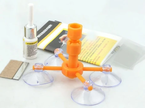 Windscreen repair kit chipping cracking glass adhesive