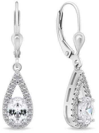 Brilio Silver Brilio Sidabrinis Impressive sidabrinis earrings with clear zircons EA310W