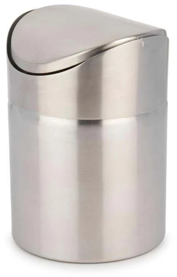 Šiukšliadėžė La Cafetiere, sidabro, 13 cm x 9 cm