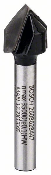 Bosch "V" formos frezos 6 mm D1 12,7 mm, L 12,7 mm,90°