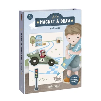 Little Dutch Magnet & Draw Set ´Jim & Vehicles´