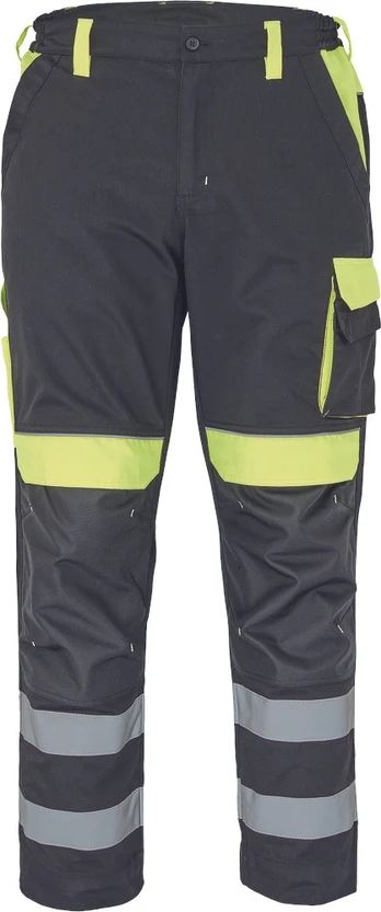 Darbo kelnės vyrams Cerva Max Vivo RFLX, juoda/geltona, 56 dydis
