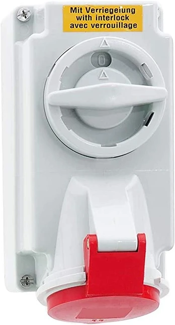 Socket outlet switched, interlocked