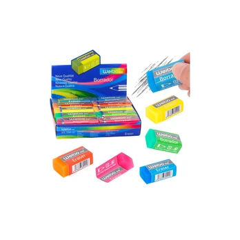 Lean School Office Colored Eraser WB-3486-20 6cm Mix