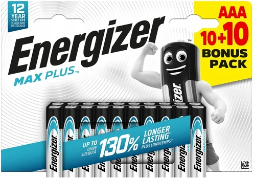 Energizer Max Plus Lr03 Aaa baterijos, 20 vnt.