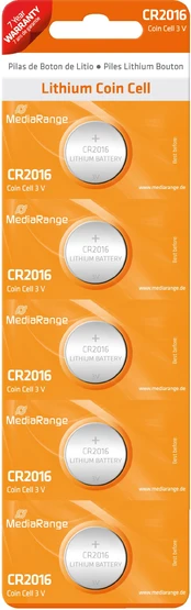 MediaRange Bateria CR2016 5szt. kaina