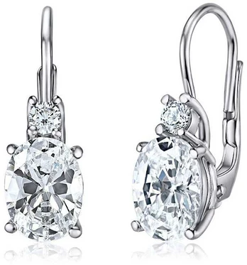 Sidabrinis earrings with clear zircons Sierra SILVEGOB31811C