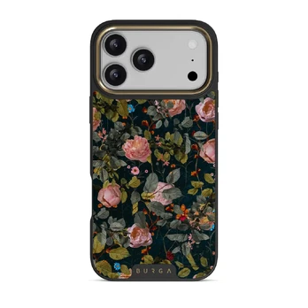 Bloomy Garden - Vintage iPhone 17 Pro Max Case, Elite Dark (MagSafe) / Gold