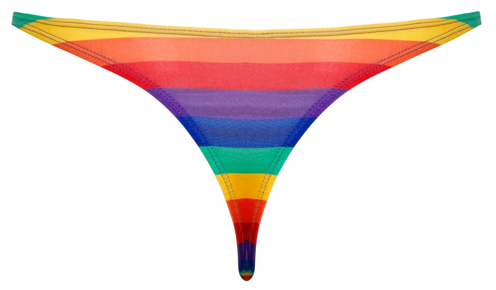 Svenjoyment Men's Thong Rainbow L vyriški stringai