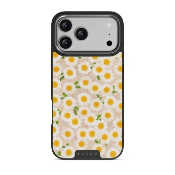 Pure Bliss - Daisy iPhone 17 Pro Max Case, Elite Dark (MagSafe) / Gunmetal