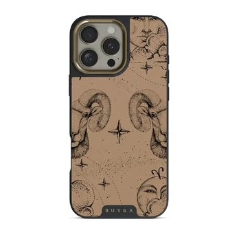 Aries - iPhone 16 Pro Max Case, Elite Dark (MagSafe) / Gold / Beige