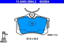 ATE 13.0460-2864.2 Brake pad set