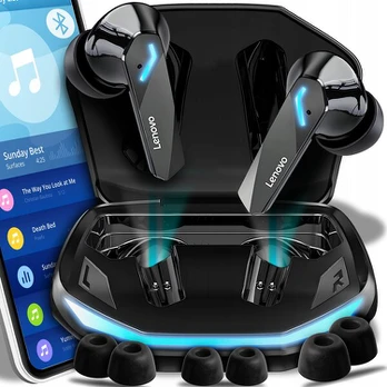 Belaidės ausinės Lenovo Gm2 Pro Bluetooth 5.3 automobiliui, natūralus bass