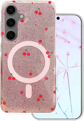 Dėklas Telforceone Cherry Mag case for Samsung Galaxy S24 / S25 glitter