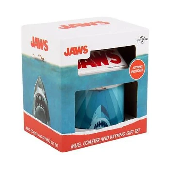 Jaws mug, coaster & keyring gift set