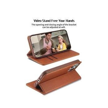 Dėklas HDD Magnetic Wallet Case Apple iPhone 12/12 Pro rudas