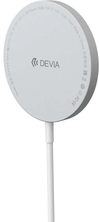 Devia Smart wireless charger magnetic15W baltas
