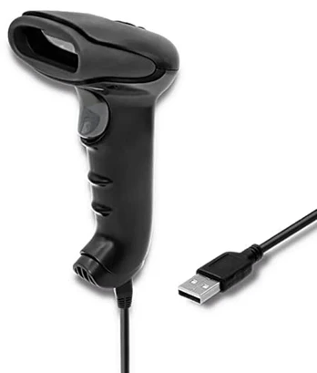 Qoltec lazerinis 1d skaitytuvas | Usb | juodas