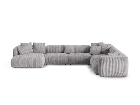 Modular Right Corner Sofa, "Martina", 6 Seats, 420x330x75, Light Grey