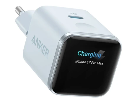Anker Nano Charger 45W, Smart Display, Blue | Anker
