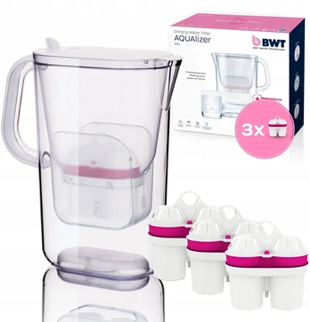 Filtravimo ąsotis BWT Filtravimo ąsotis wodę AQUAlizer 2.6l + 3 įdėklai magnezowe