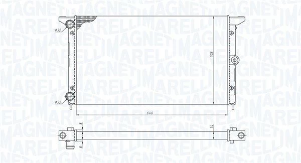 Radiatorius, variklio aušinimas MAGNETI MARELLI 350213190100