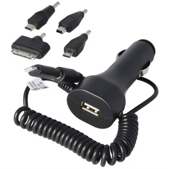 Universalus automobilinis įkroviklis 12-24V Micro-USB, Mini-USB
