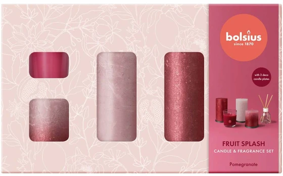 Bolsius Fruit Splash Gift Set Pomegranate