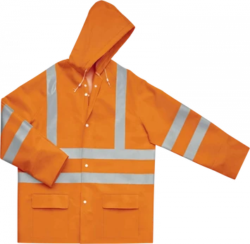 Rain coat 900VESHV, hi-vis CL3, orange L, Delta Plus