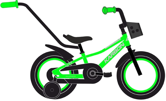 Dviratis Karbon Jazz 14 green neon