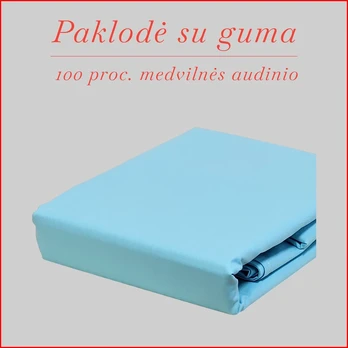 Paklodė su guma - 100x200+30cm.