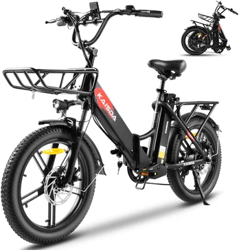 Elektrinis dviratis Kaisda K201, 20", 250W, 20,08Ah, juodas