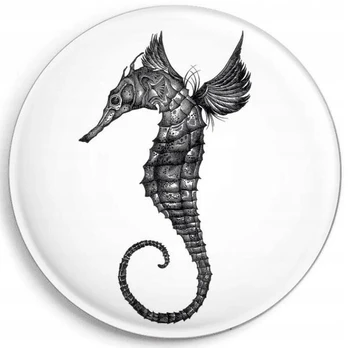 Dekoratyvinis "jūros arkliukas" magnetas, 56mm, matinis