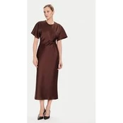 Rinascimento Kokteilinė suknelė CFC0125718003 Ruda Regular Fit