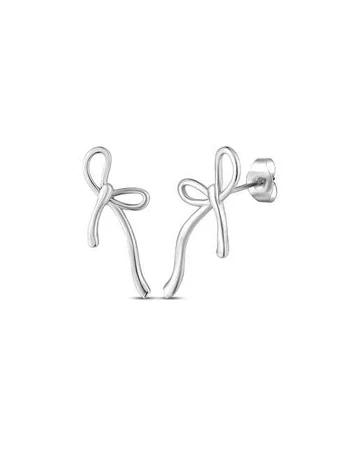 Vuch Modern steel earrings Bows Stellara Sidabrinis