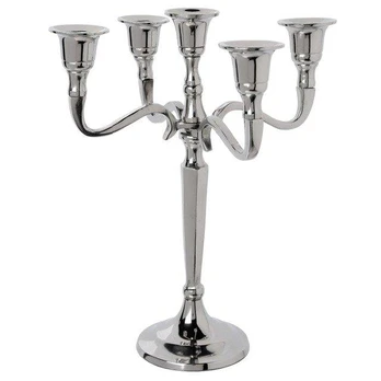 Atmosphera Metalinė žvakidė sidabrinė, 22 cm