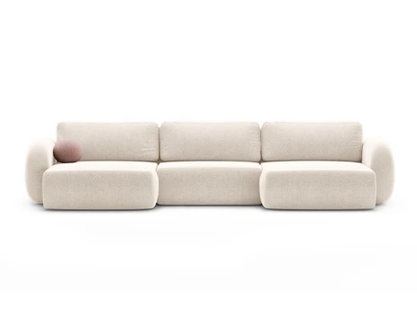 Panoramic Sofa with Box and Sleeping Function, "Tonale", 5 Seats, 362x149x88 Made in Europe