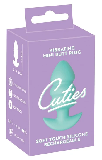 Cuties Vibrating Plugs Green Analinis kaištis