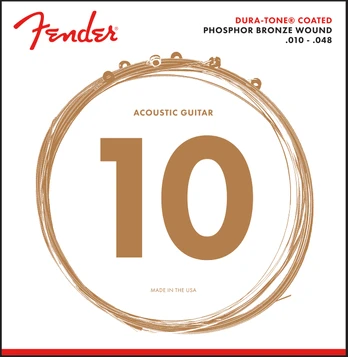 Stygos ak. gitarai Fender Phosphor Bronze Dura-Tone® Coated 10-48