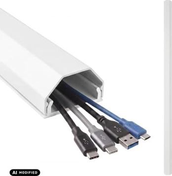 Maclean Aluminium cable cover strip MCTV-897 W