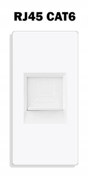 Kompiuterinis lizdas Rj45 Cat6 Flex, baltas